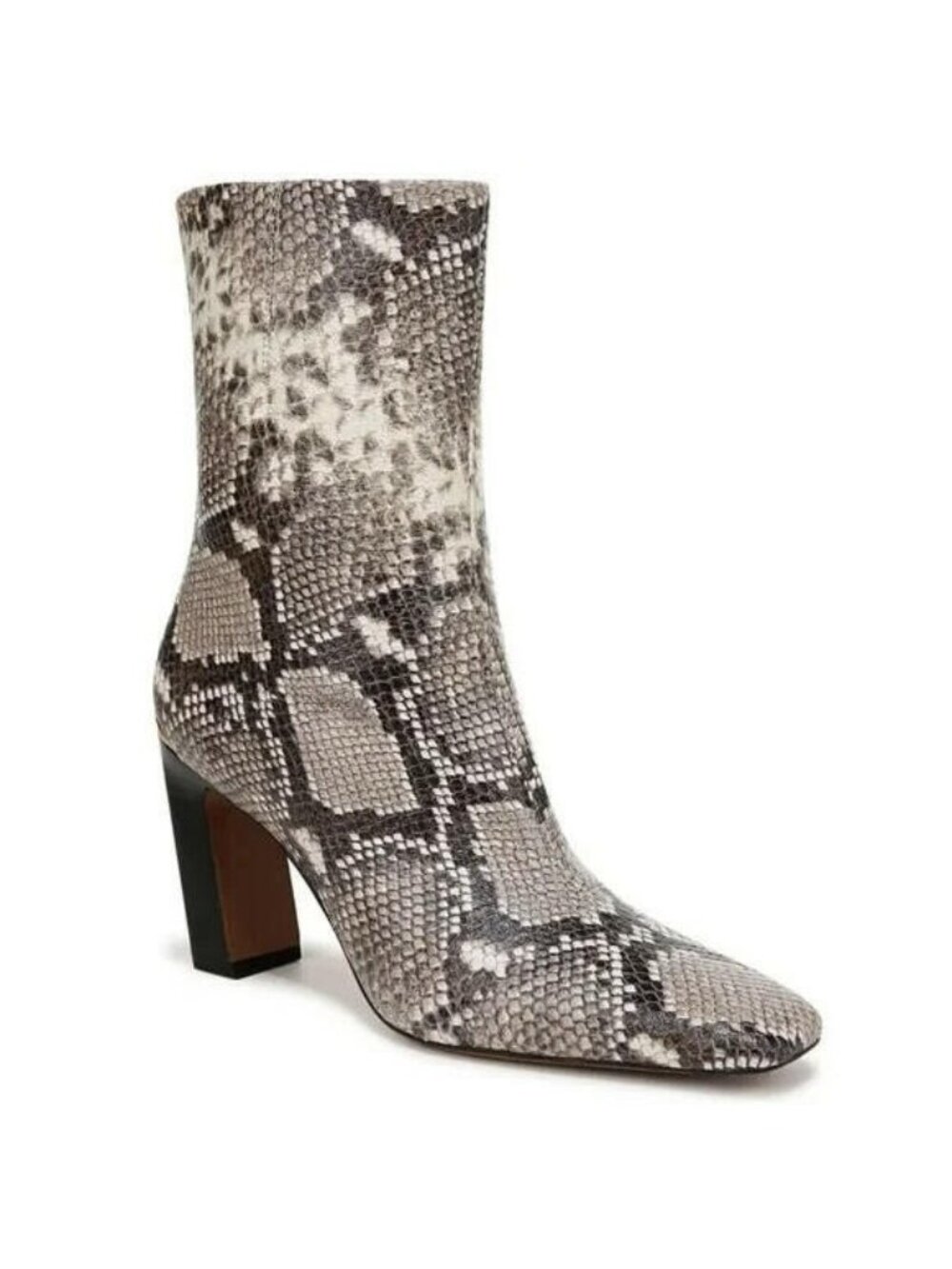 Franco Sarto Briar Snake Print Bootie Grey Size 11 MSRP $179